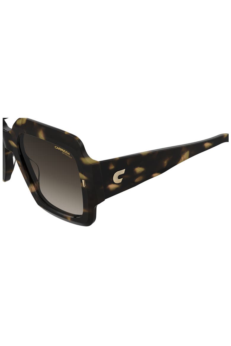 54mm Gradient Rectangular Sunglasses, Alternate, color, HAVANA/ BROWN GRADIENT