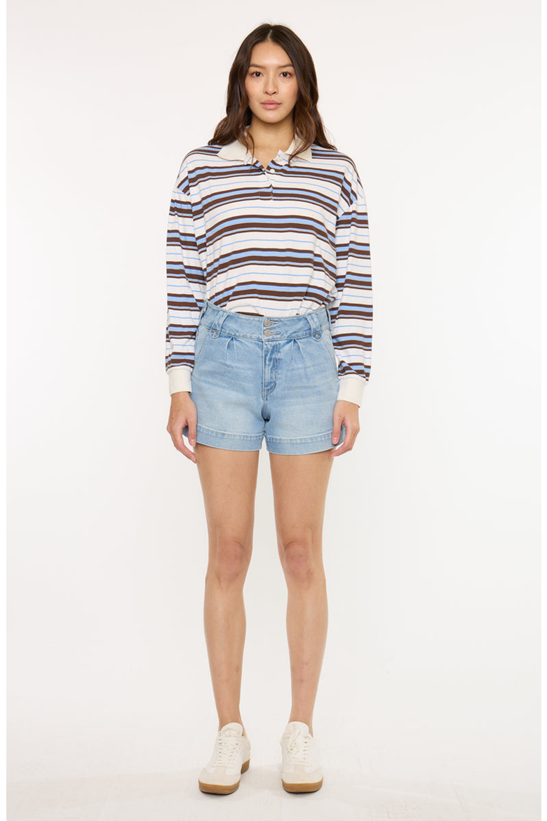 Bellinie High Rise Shorts, Main, color, Light Wash