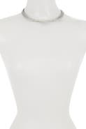 ALOR® 18K White Gold Stainless Steel Diamond Accented Station Necklace - 0.14 ctw