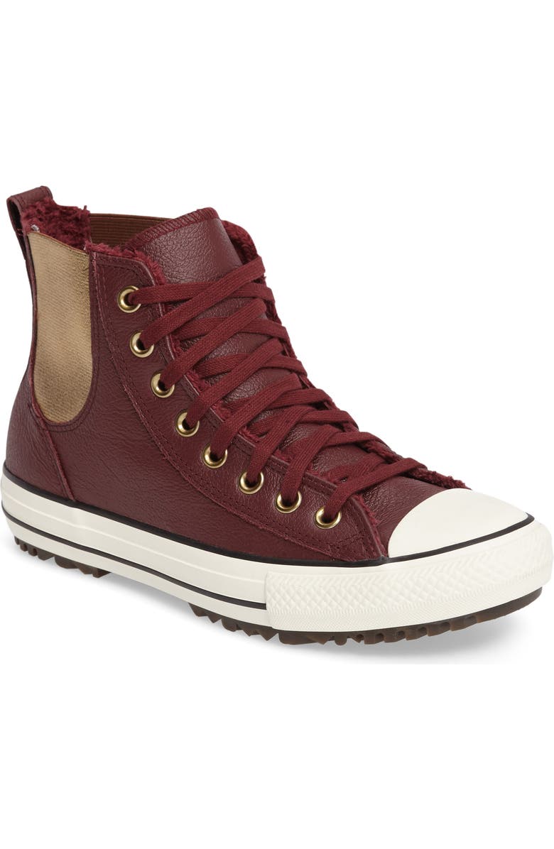 Converse Chuck Taylor<sup>®</sup> All Star<sup>®</sup> Faux Fur Chelsea Sneaker, Main, color,