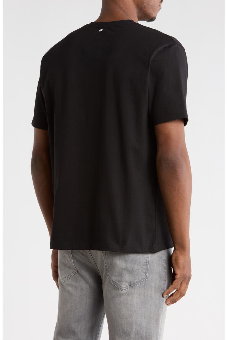 Oversize Stretch Cotton T-Shirt, Alternate, color, BLACK