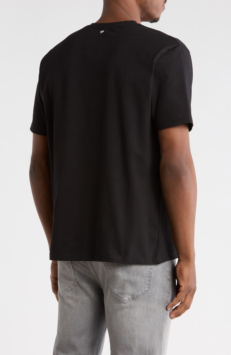 T.R. PREMIUM Oversize Stretch Cotton T-Shirt, Alternate, color, Black