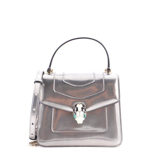 Serpenti Top Handle Bag Patent Small