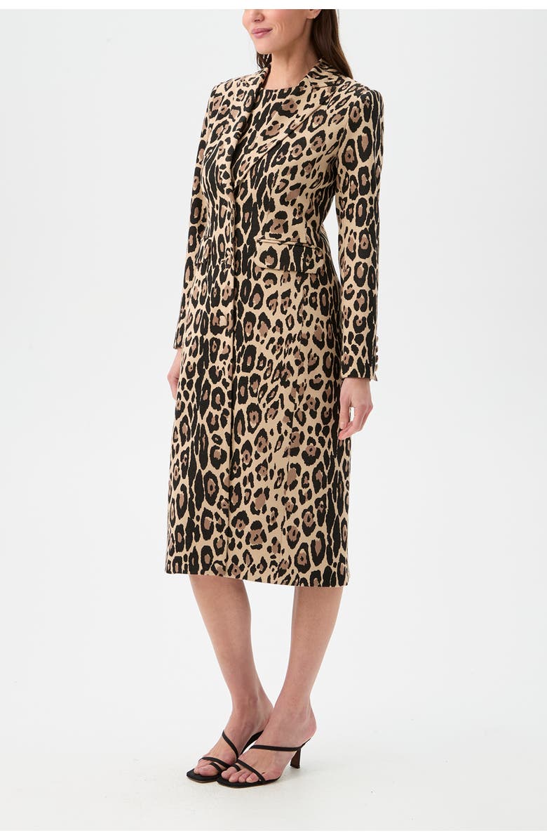 Trina Turk Playbill Leopard Coat, Alternate, color, 
