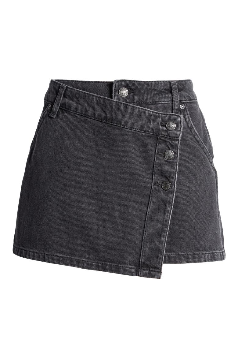 Wynne Wrap Denim Miniskirt, Alternate, color, ECLIPSE