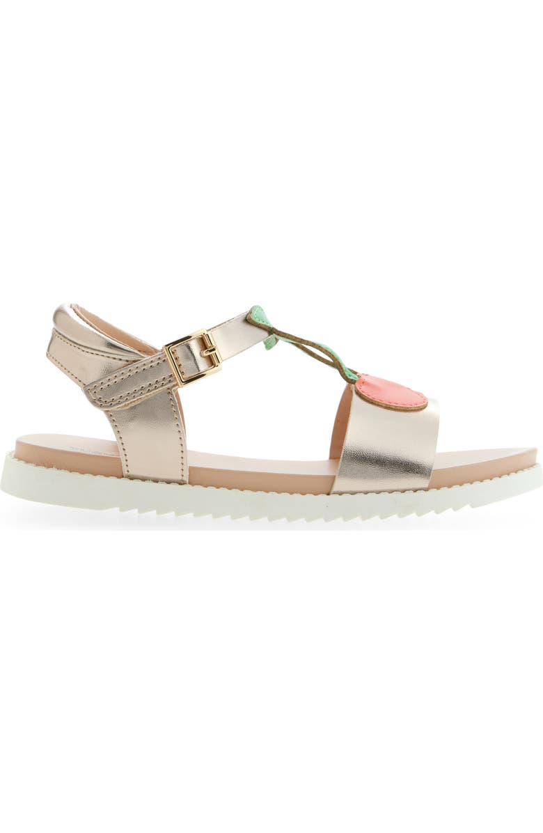 Tucker + Tate Kids' Lettie Cherry Sandal, Alternate, color, Gold Metallic