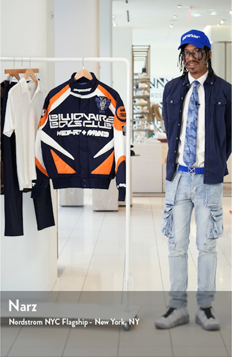 Space Suit Oversize Racer Jacket, sales video thumbnail