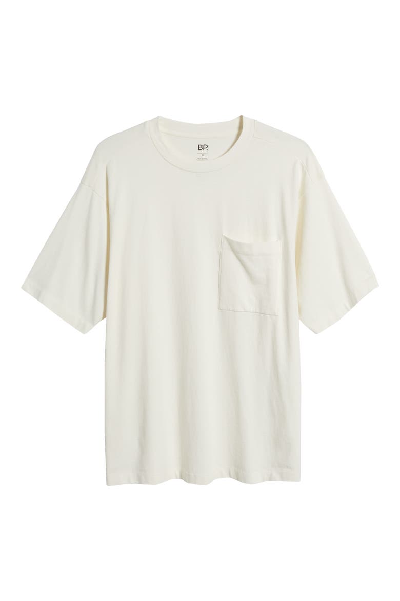 Washed Oversize Pocket T-Shirt, Alternate, color, IVORY EGRET