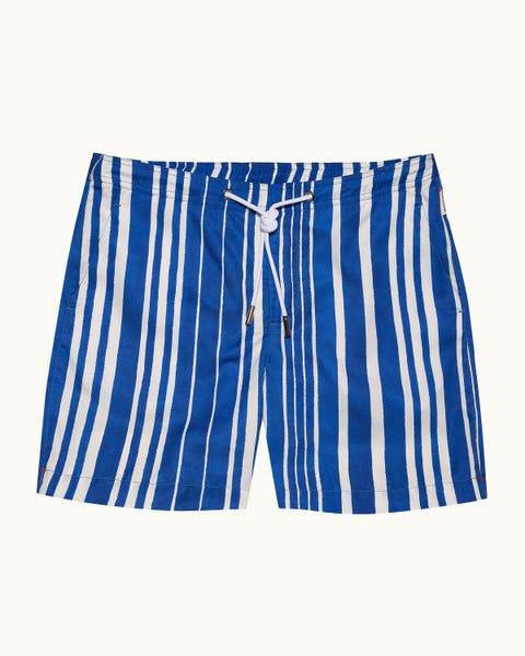 Bulldog Drawcord Mid-Length Classic Fit Drawcord Sun Stripe Swim Shorts
