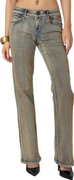 EDIKTED Muddy Wash Bootcut Jeans