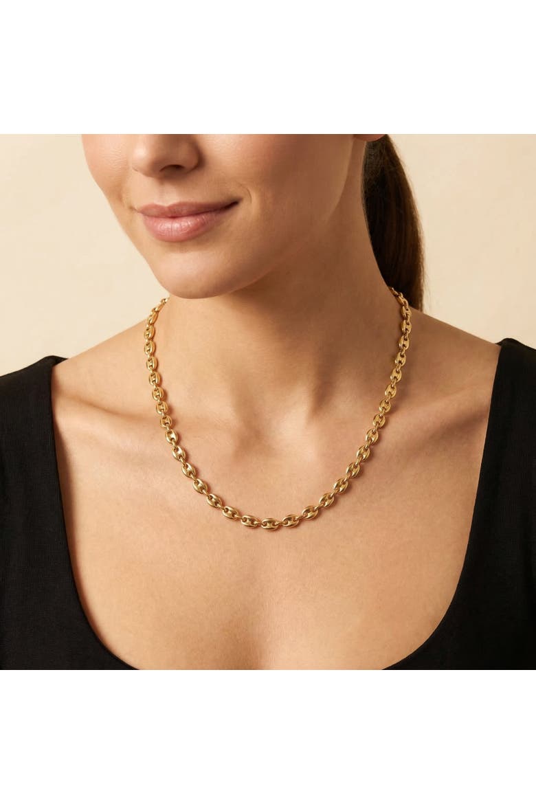14k Gold Mariner Women's 24" Chain Necklace 22 Grams 7mm Thick, Alternate, color, 14k Yellow Gold