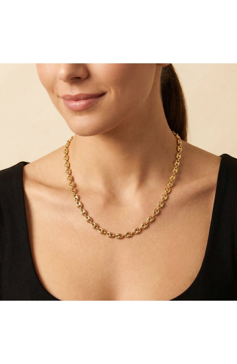 Bliss Diamond 14k Gold Mariner Women's 24" Chain Necklace 22 Grams 7mm Thick, Alternate, color, 14K Yellow Gold