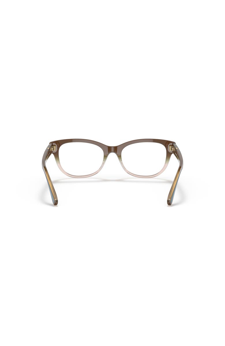 COACH 52mm Rectangle optical glasses, Alternate, color, Brown