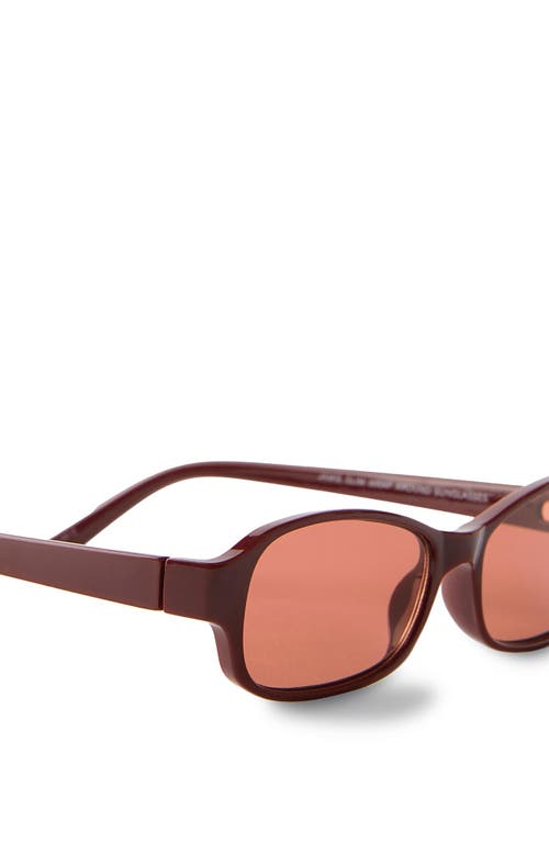 Cotton On Jamie Slim Wrap Around Sunglasses In Brown