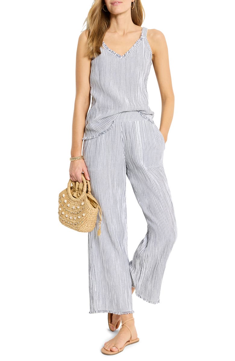 NIC+ZOE Pinstripe Gauze Tank, Alternate, color, Indigo Multi