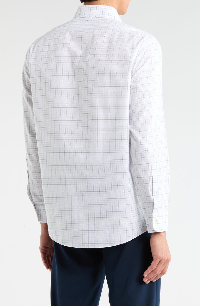 Brooks Brothers Grid Print Non-Iron Regular Fit Dress Shirt, Alternate, color, Grey/Blue Grid