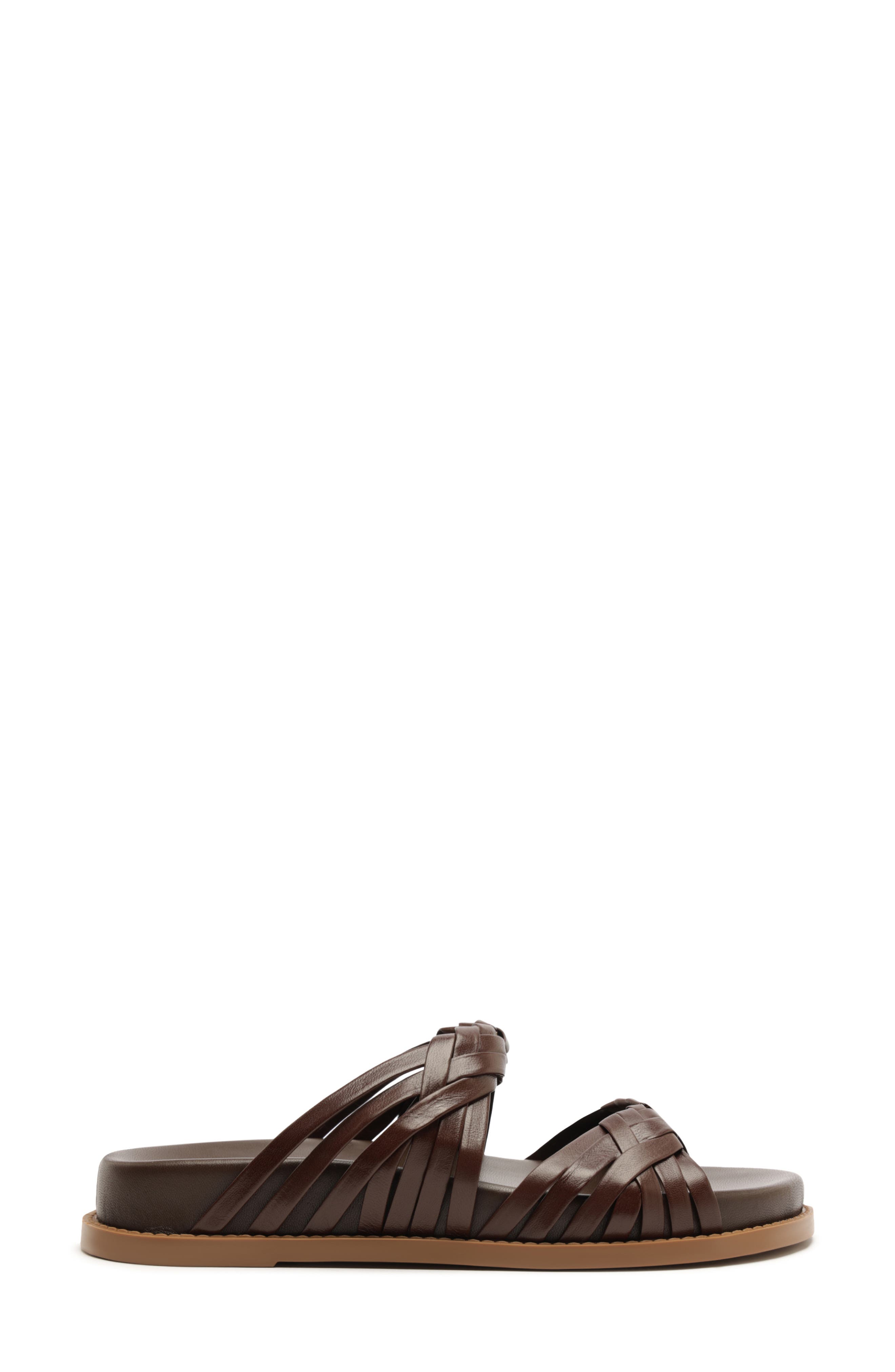 Schutz Tara Sporty Braided Sandal, Alternate, color, Chestnut Brown