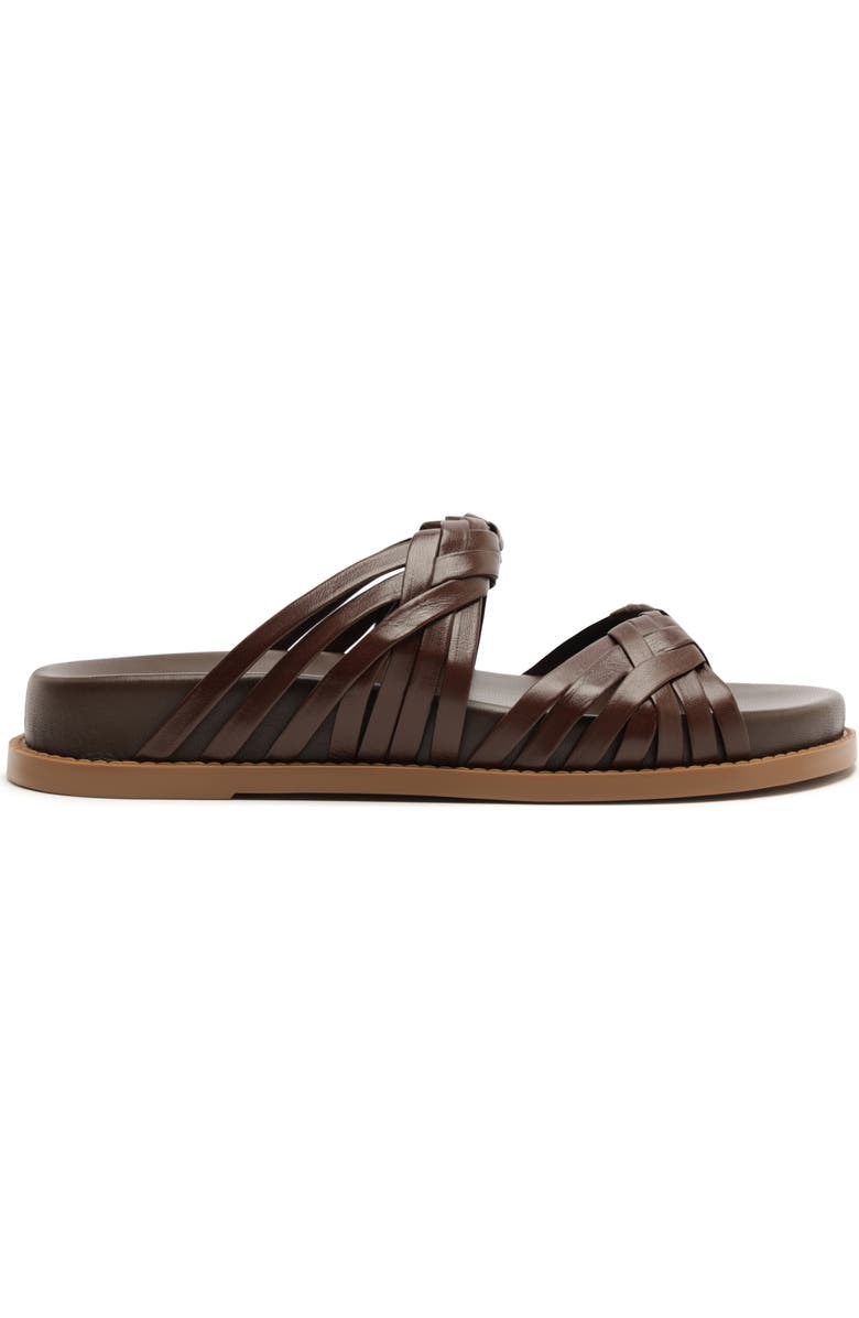 Schutz Tara Sporty Braided Sandal, Alternate, color, Chestnut Brown