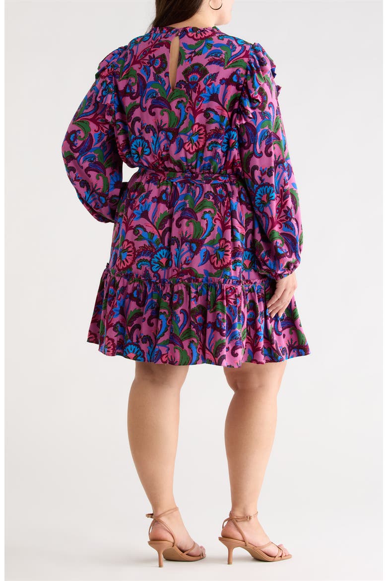 Valier Floral Long Sleeve Dress, Alternate, color, MAUVE-MULTI