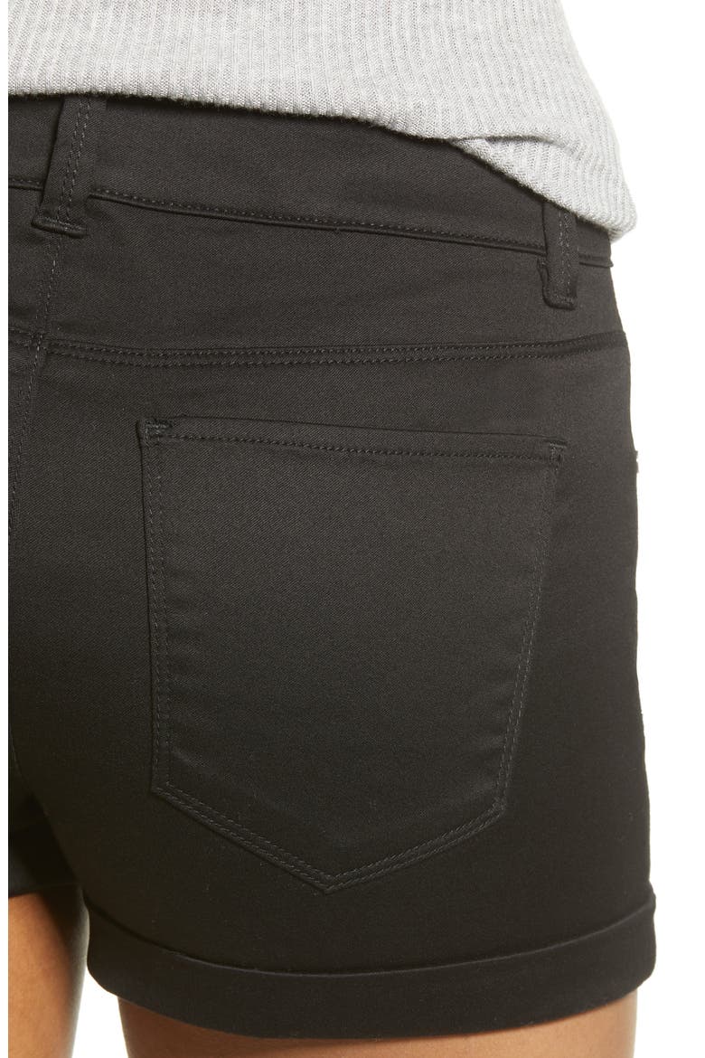 Cuffed Shorts, Alternate, color, BLACK