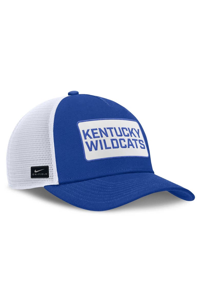 Nike Men's Nike Royal/White Kentucky Wildcats 2025 On-Field Rise Patch Trucker Adjustable Hat, Alternate, color, Royal