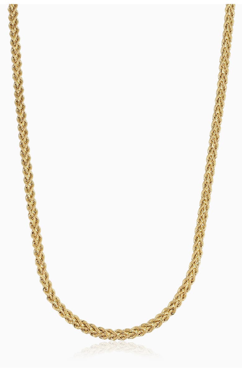 Oradina 14K Yellow Gold Roman Double Rope Necklace, Main, color, 