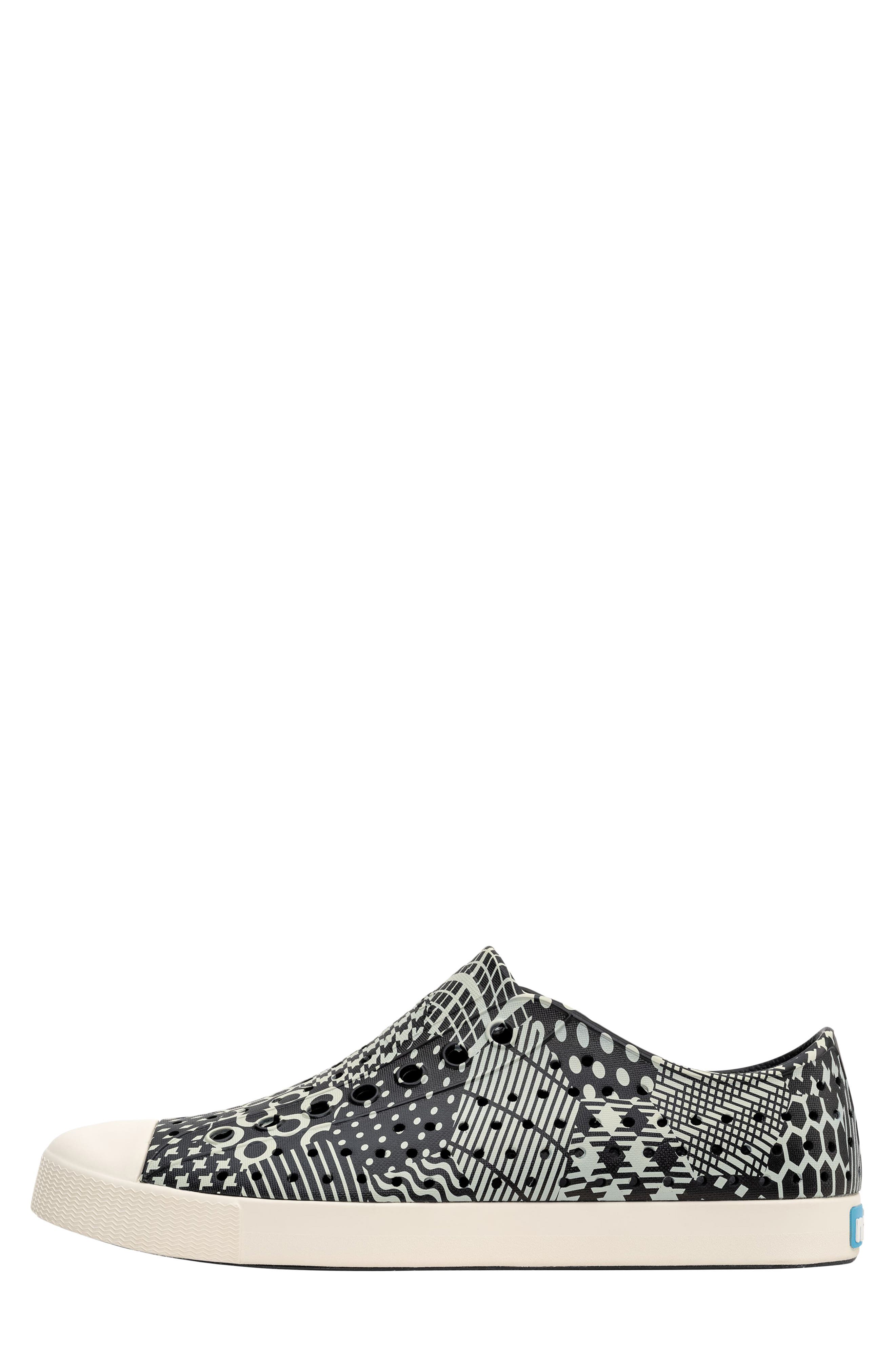 Native Shoes 'Jefferson' Printed Slip-On Sneaker, Alternate, color, Jiffy Black/ Bone Multi Hex