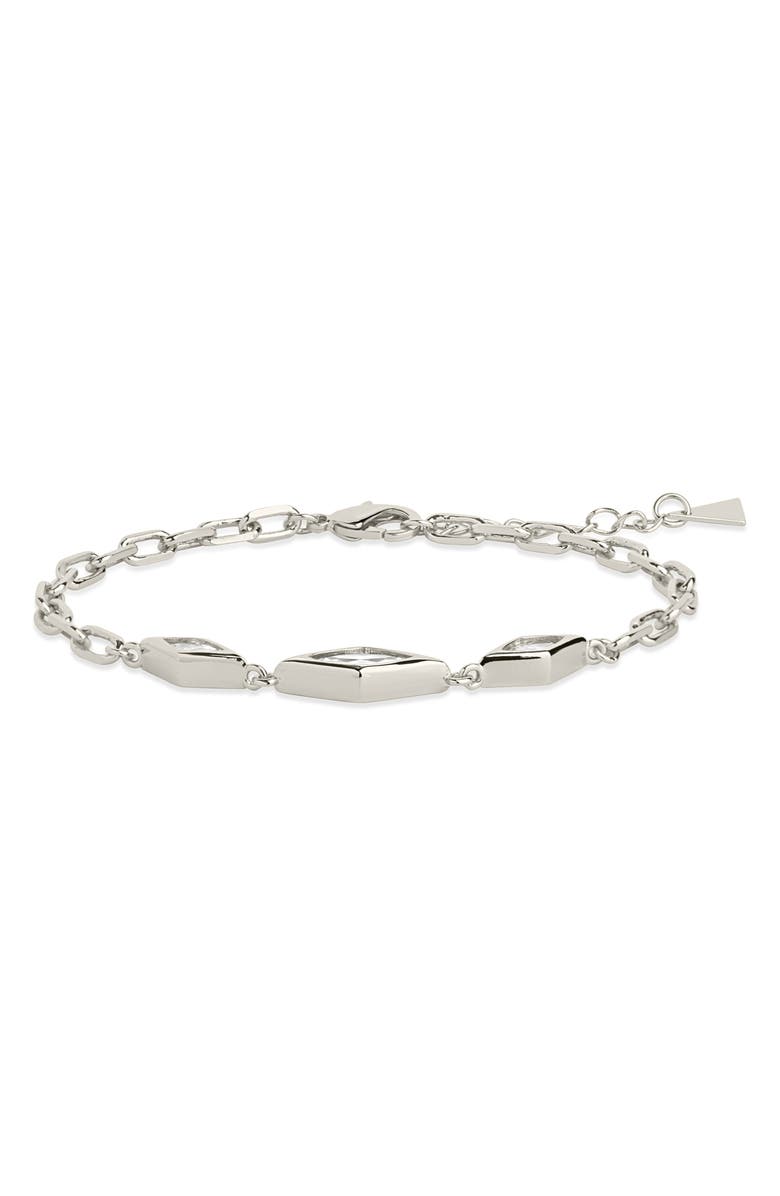 Sterling Forever Lissie Chain Bracelet, Alternate, color, Silver