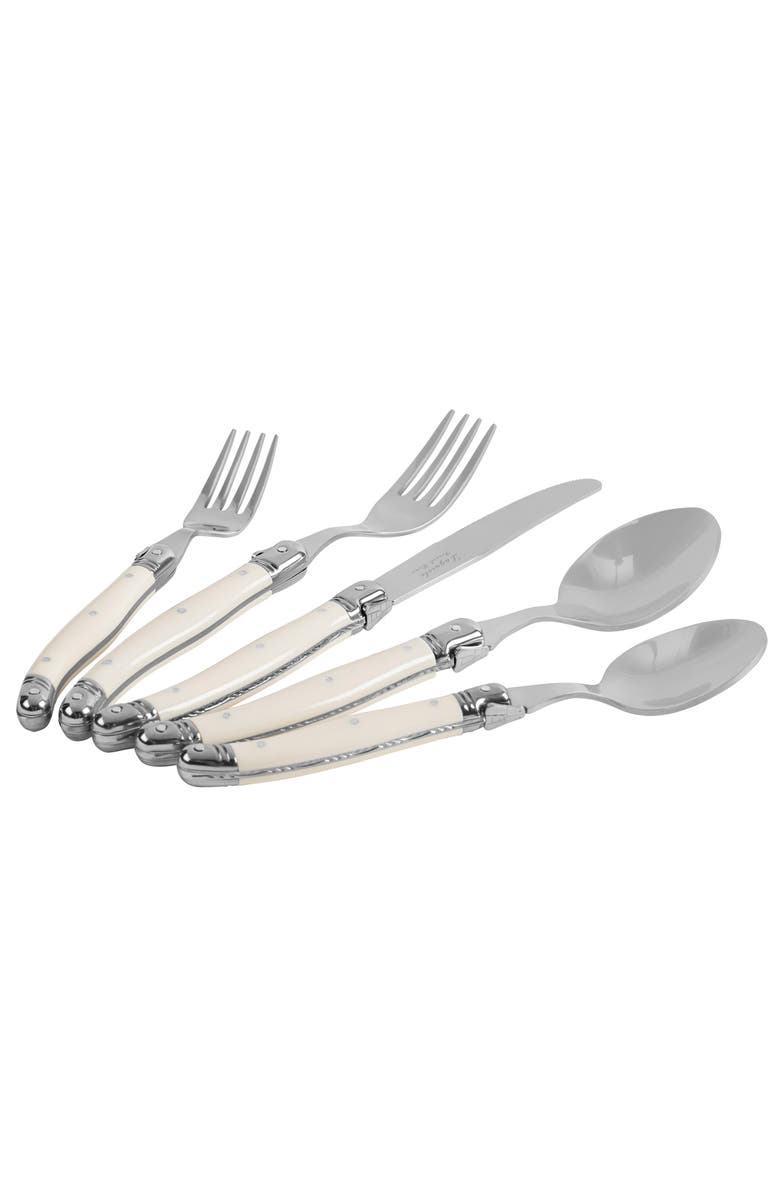 FRENCH HOME 20-Piece Laguiole Connoisseur Flatware Set, Alternate, color, Ivory