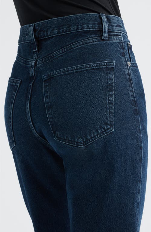 Frame The Vertical High Waist Relaxed Straight Leg Jeans In Blue