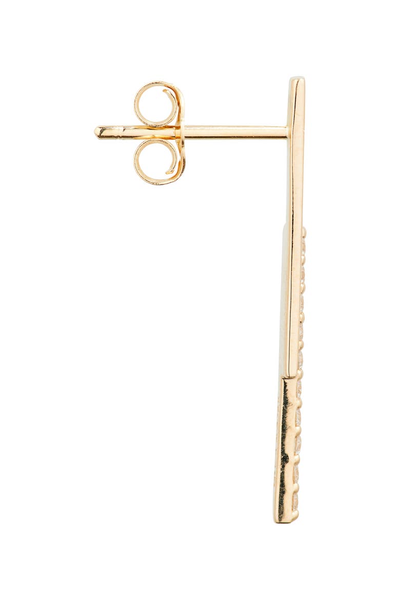 14K Gold Diamond Bar Linear Earrings, Alternate, color, YELLOW GOLD