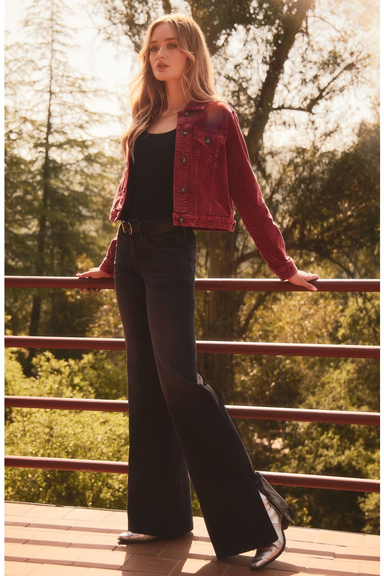 Julie Corduroy Crop Jacket, Alternate, color, RED