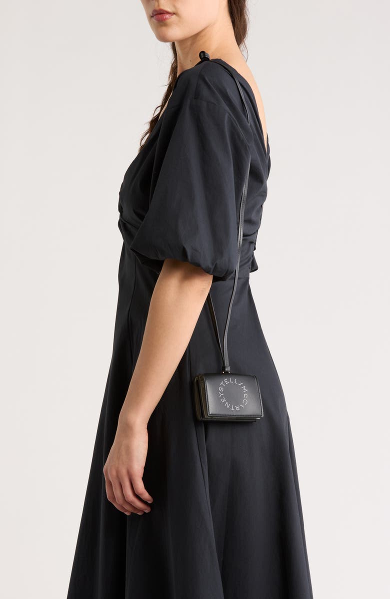 Stella McCartney Lanyard Strap Logo Card Wallet, Alternate, color, 