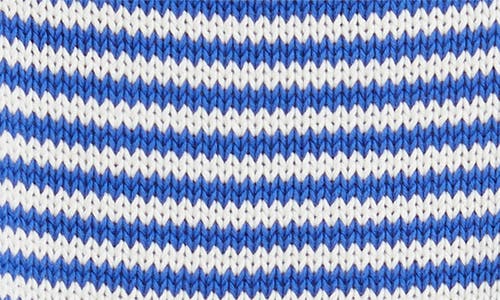 Caslonr Caslon(r) Stripe Pima Cotton Sweater In Blue Dazzle Ivory Emily Stripe