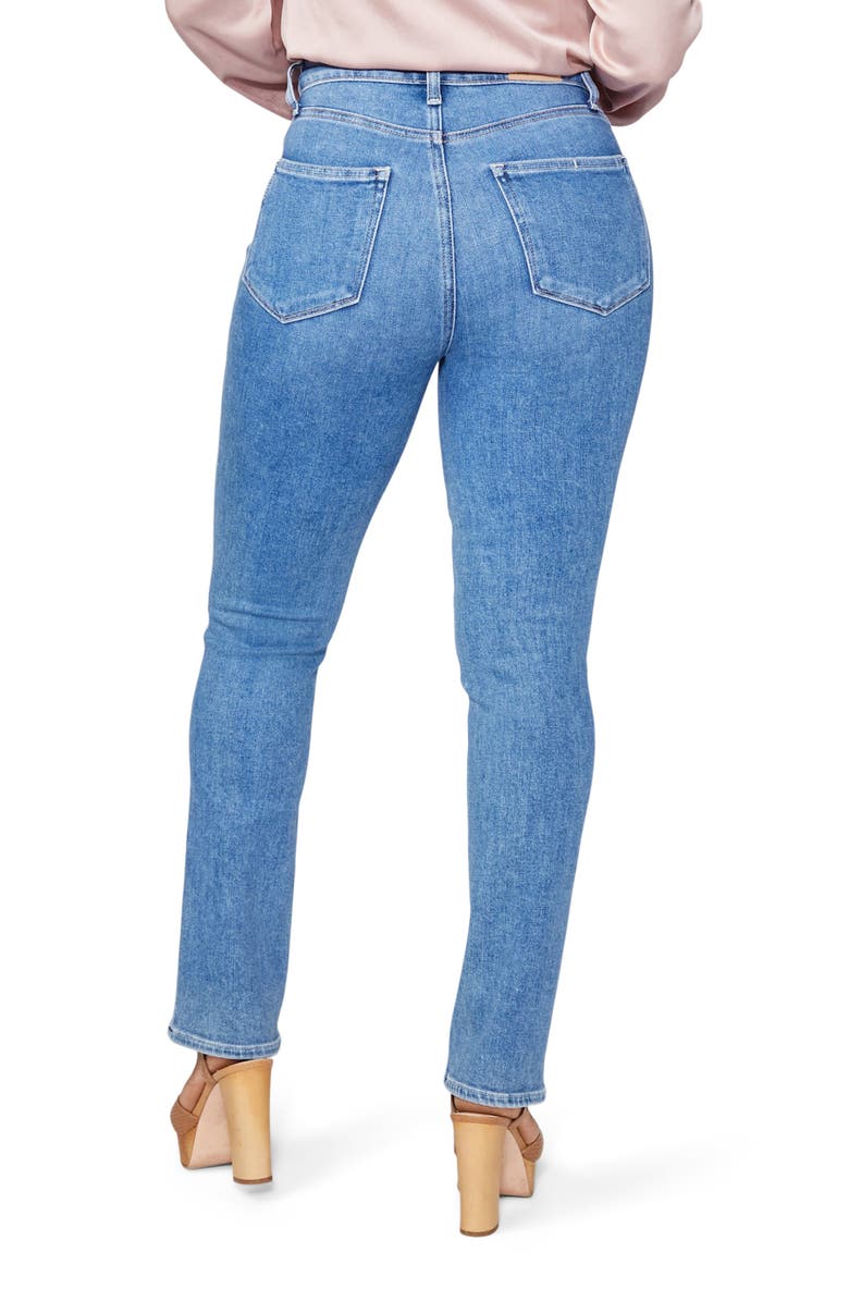 PAIGE Flaunt Knockout Curvy High Waist Straight Leg Jeans, Alternate, color,