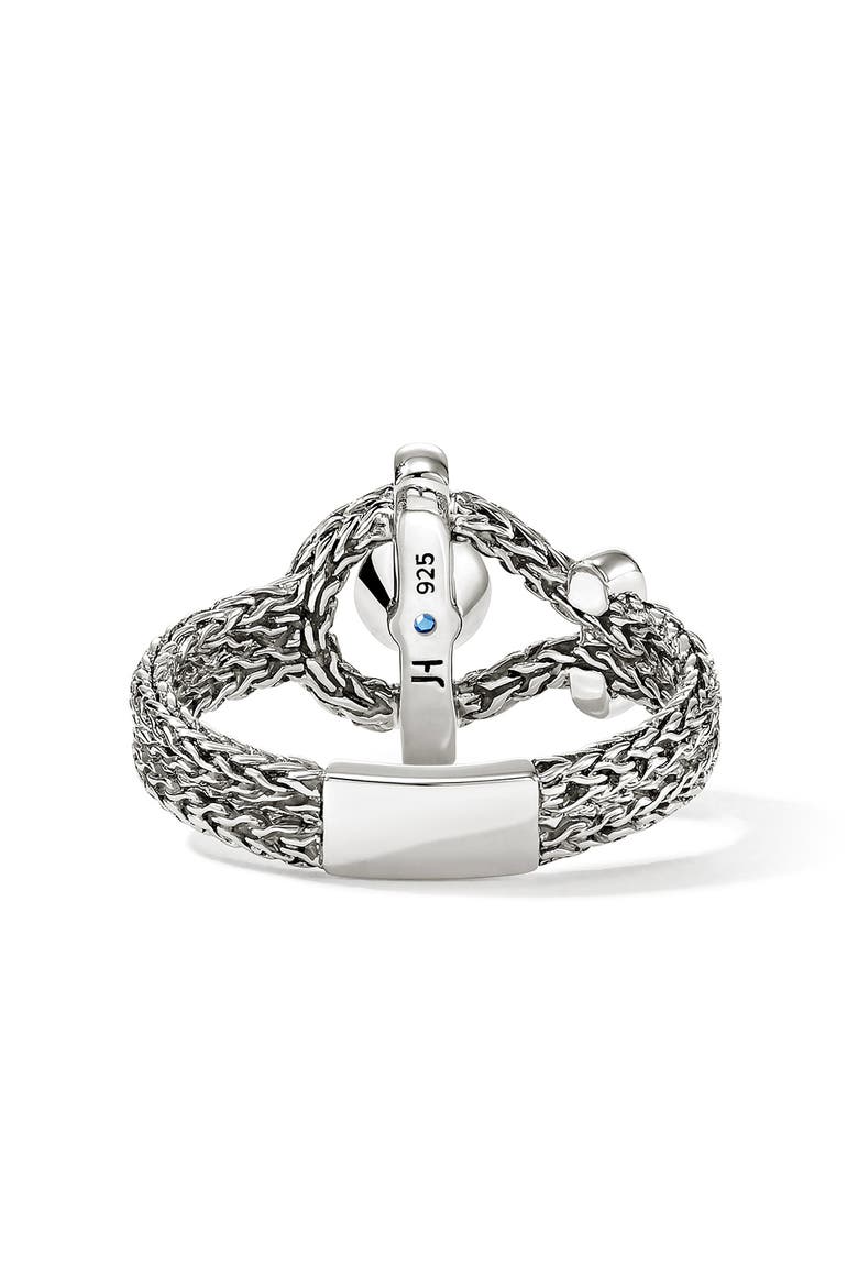 Icon Sterling Silver Treated Swiss Blue Topaz Ring, Alternate, color, SILVER