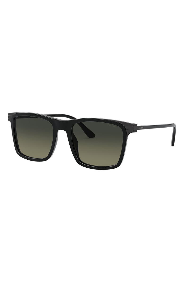 Prada 54mm Gradient Rectangular Sunglasses, Alternate, color, 
