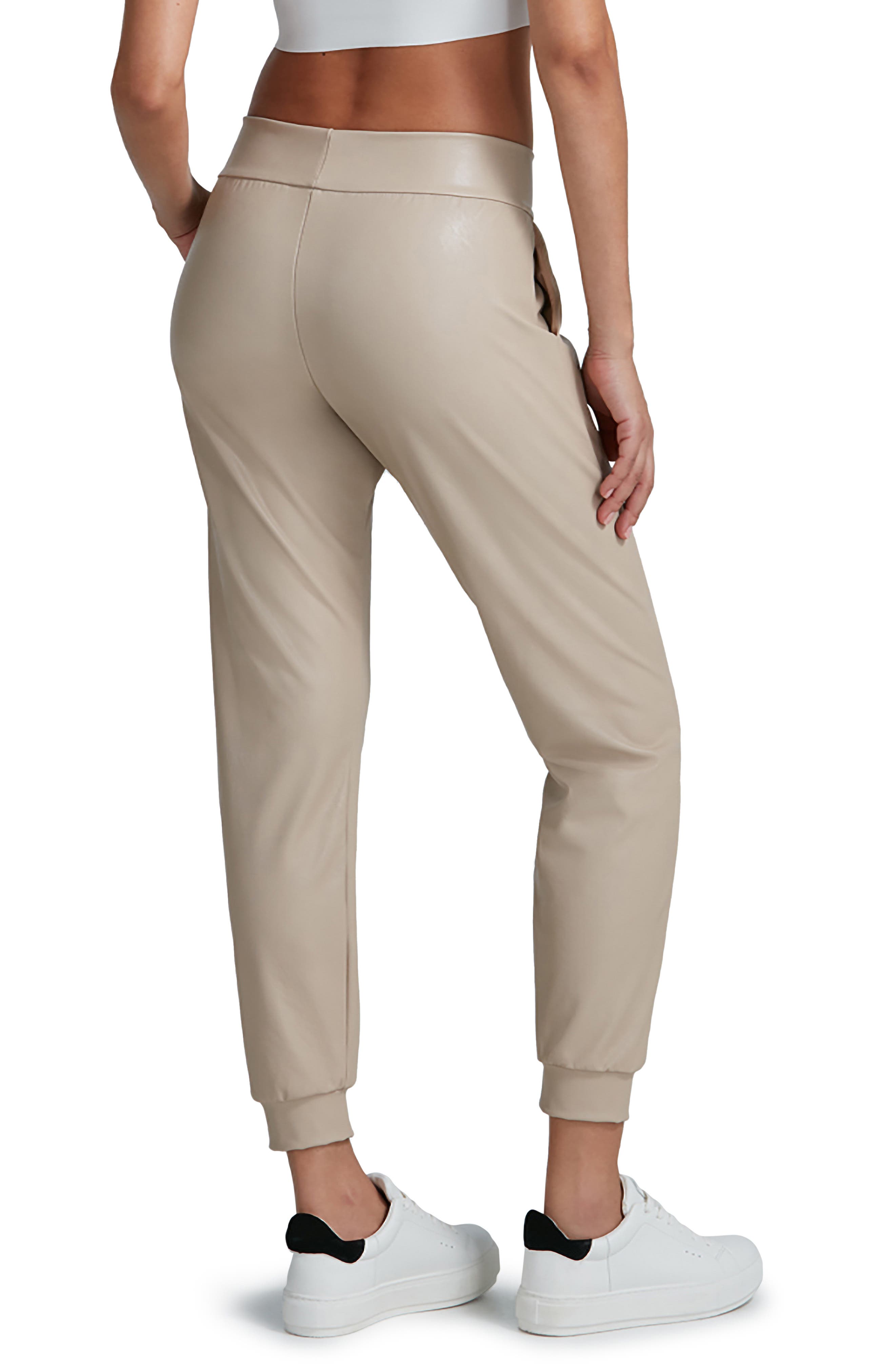 Faux Leather Jogger Pants - image 2