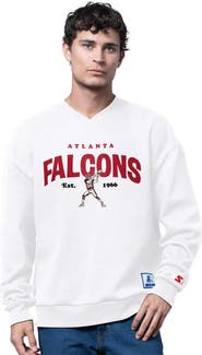 STARTER Men's Starter White Atlanta Falcons 1966 Throwback Collection Sweatshirt
