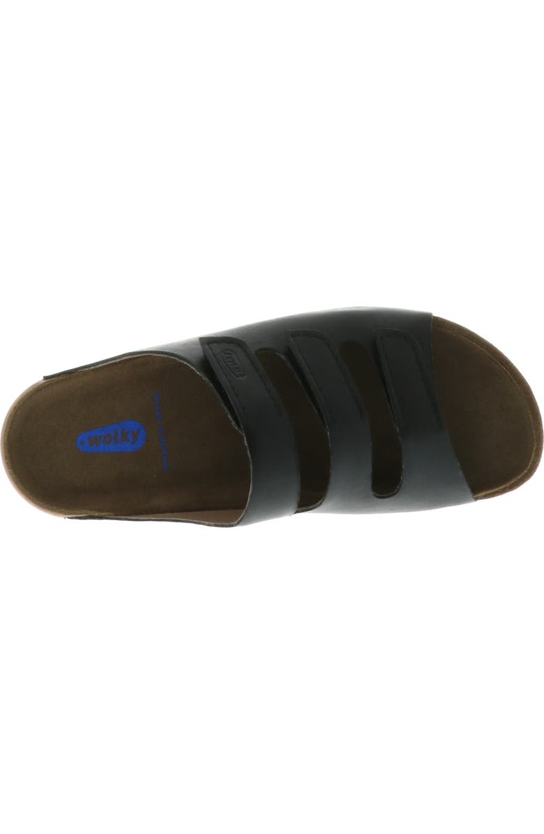 Wolky Nomad Slide Sandal, Alternate, color, Black Leather