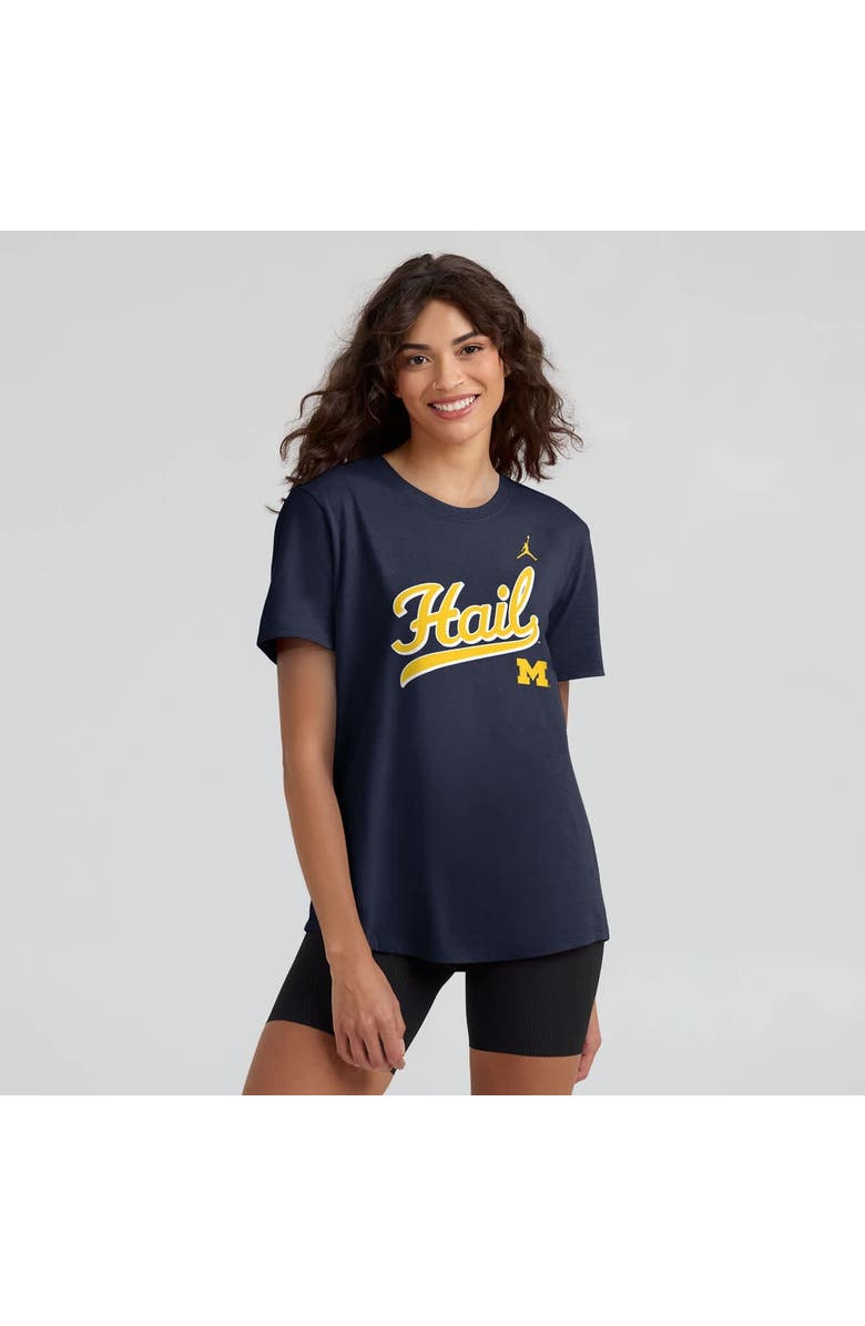 Jordan Brand Women's Jordan Brand Navy Michigan Wolverines Local Script T-Shirt, Alternate, color, 