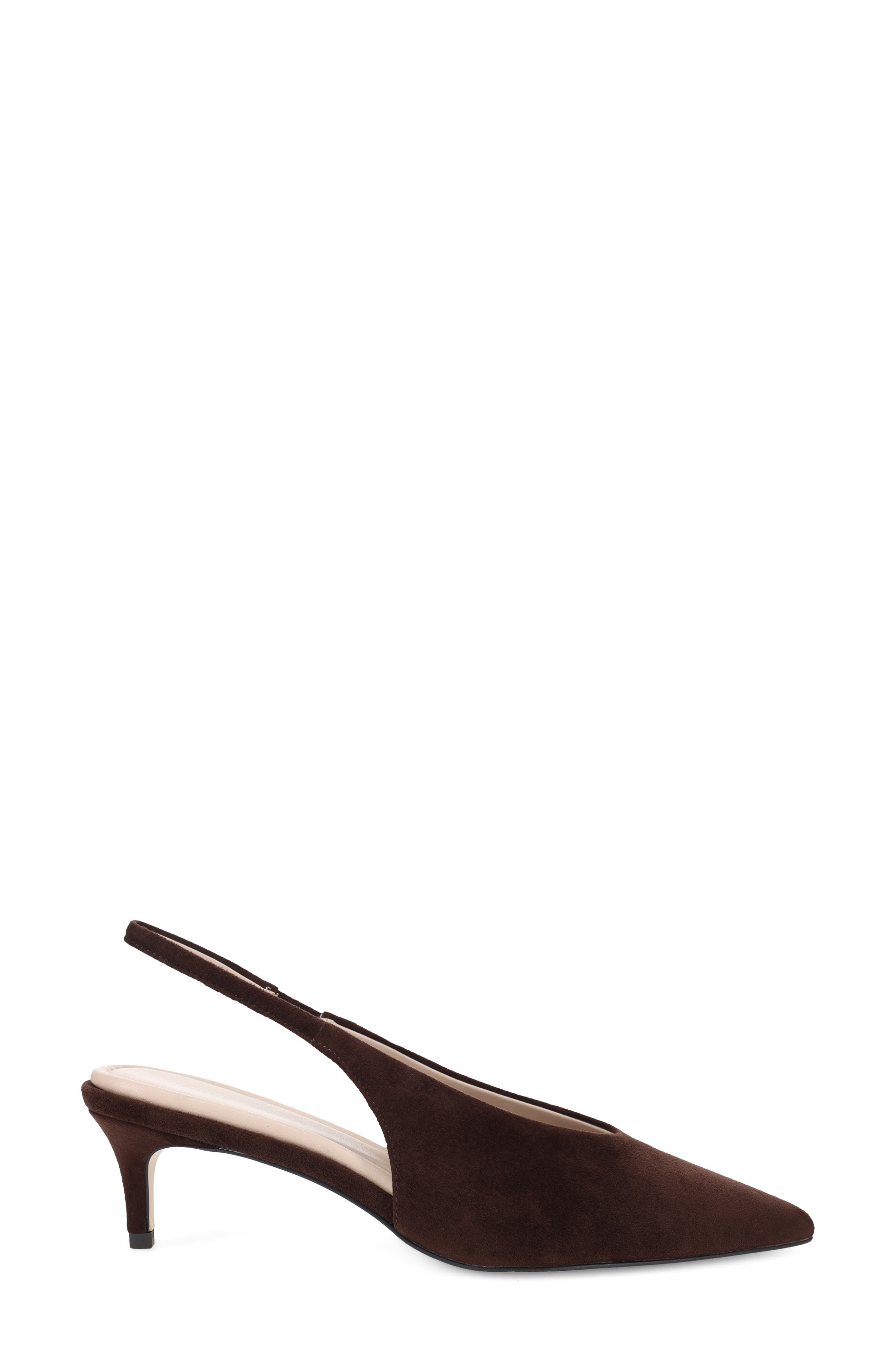 Abbee Leather Slingback Pump, Alternate, color, CHOCOLATE