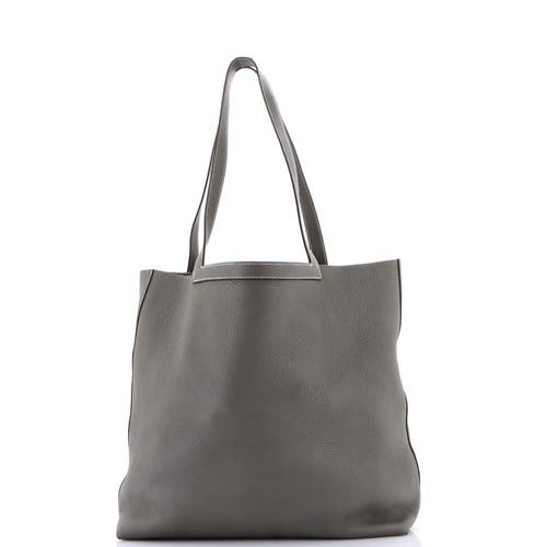 Pre-owned Hermes Hermes Cabasellier Tote Clemence 46 In Gray