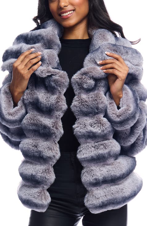 Quiz grey fur coat hotsell