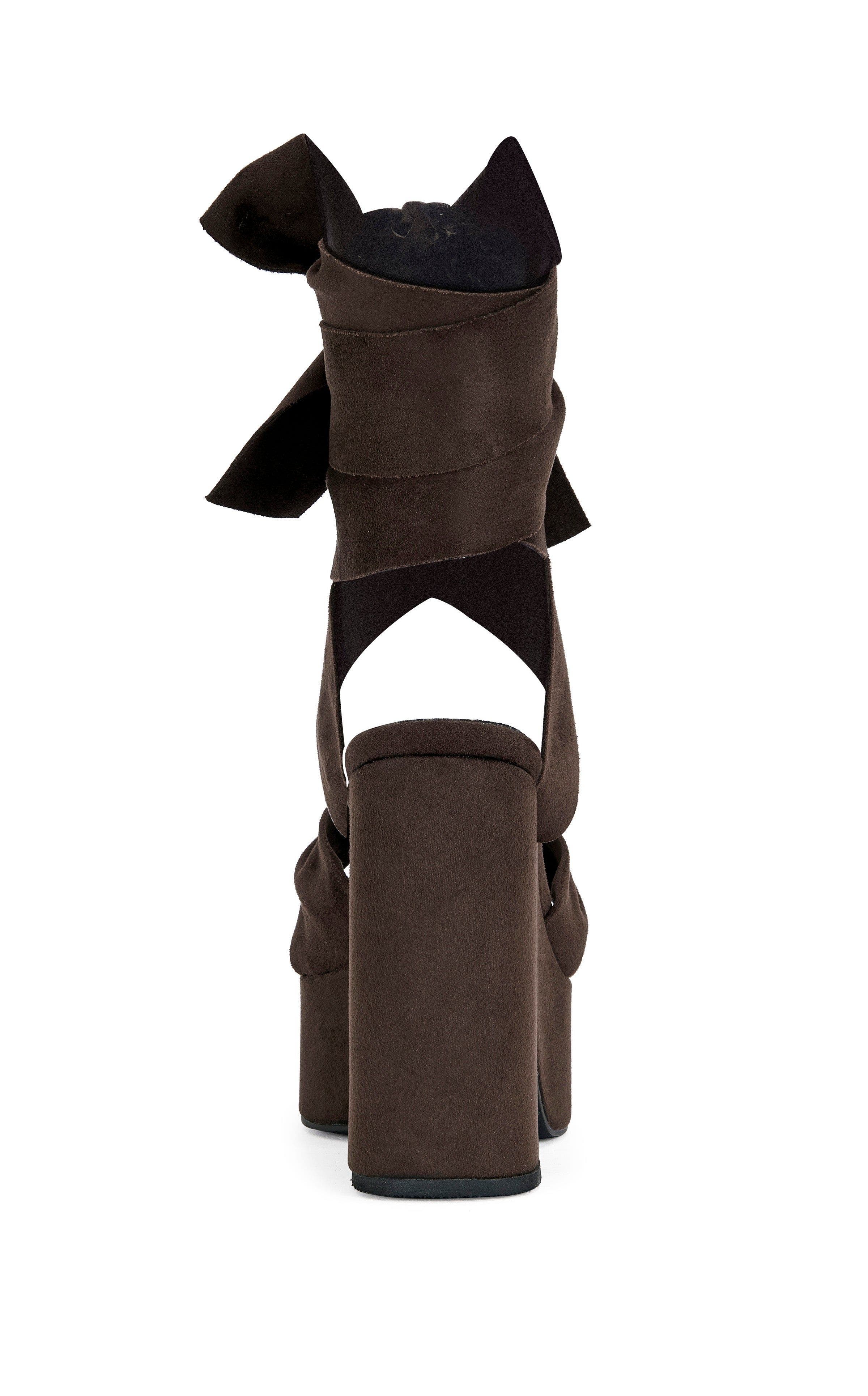 AZALEA WANG Saki Block Sandal, Alternate, color, Chocolate