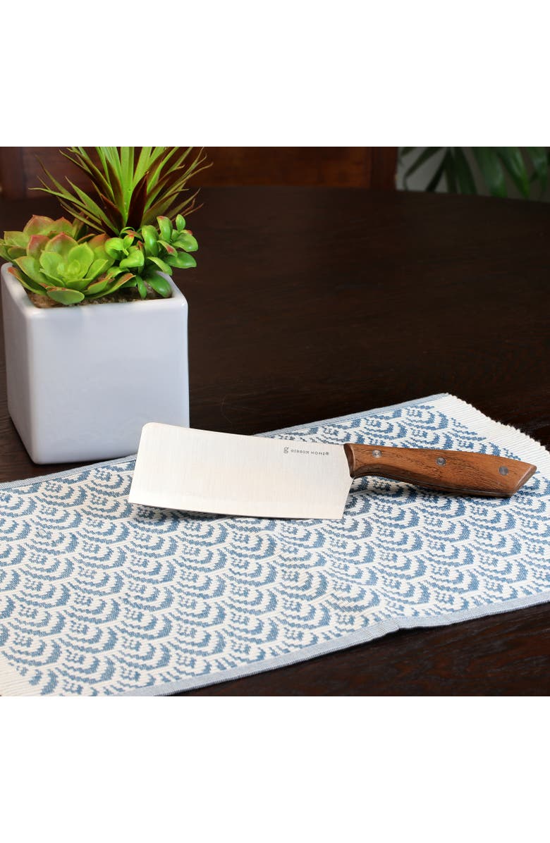 Gibson Home Seward 6 inch Stainless Steel Cleaver with Wooden Handle, Alternate, color, Wood