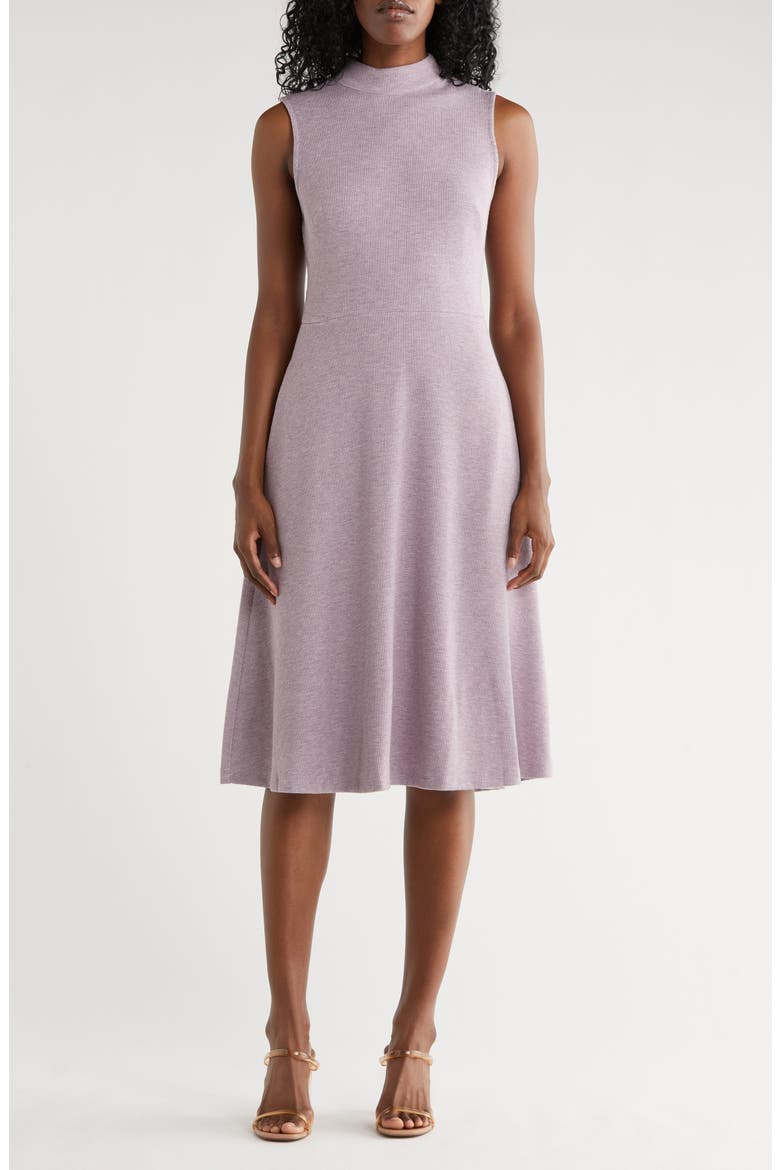 Marled Knit Midi Dress, Main, color, MAUVE