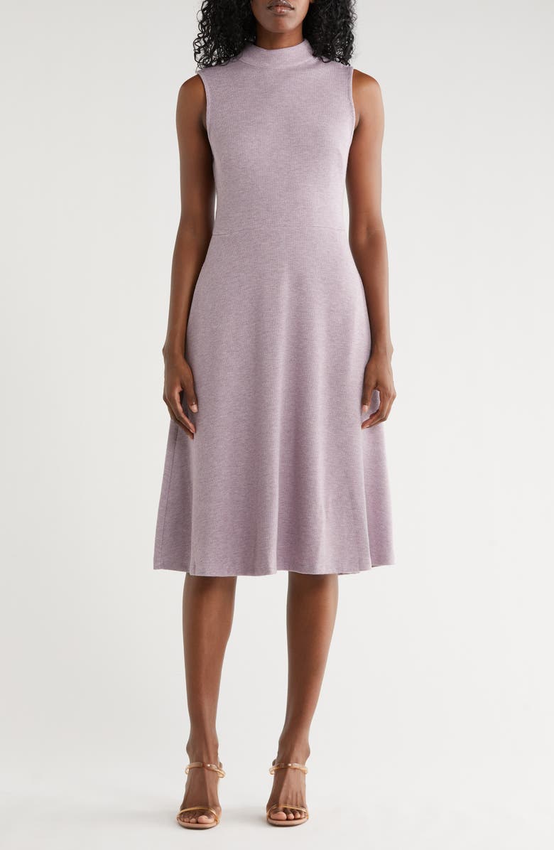 Maggy London Marled Knit Midi Dress, Main, color, Mauve