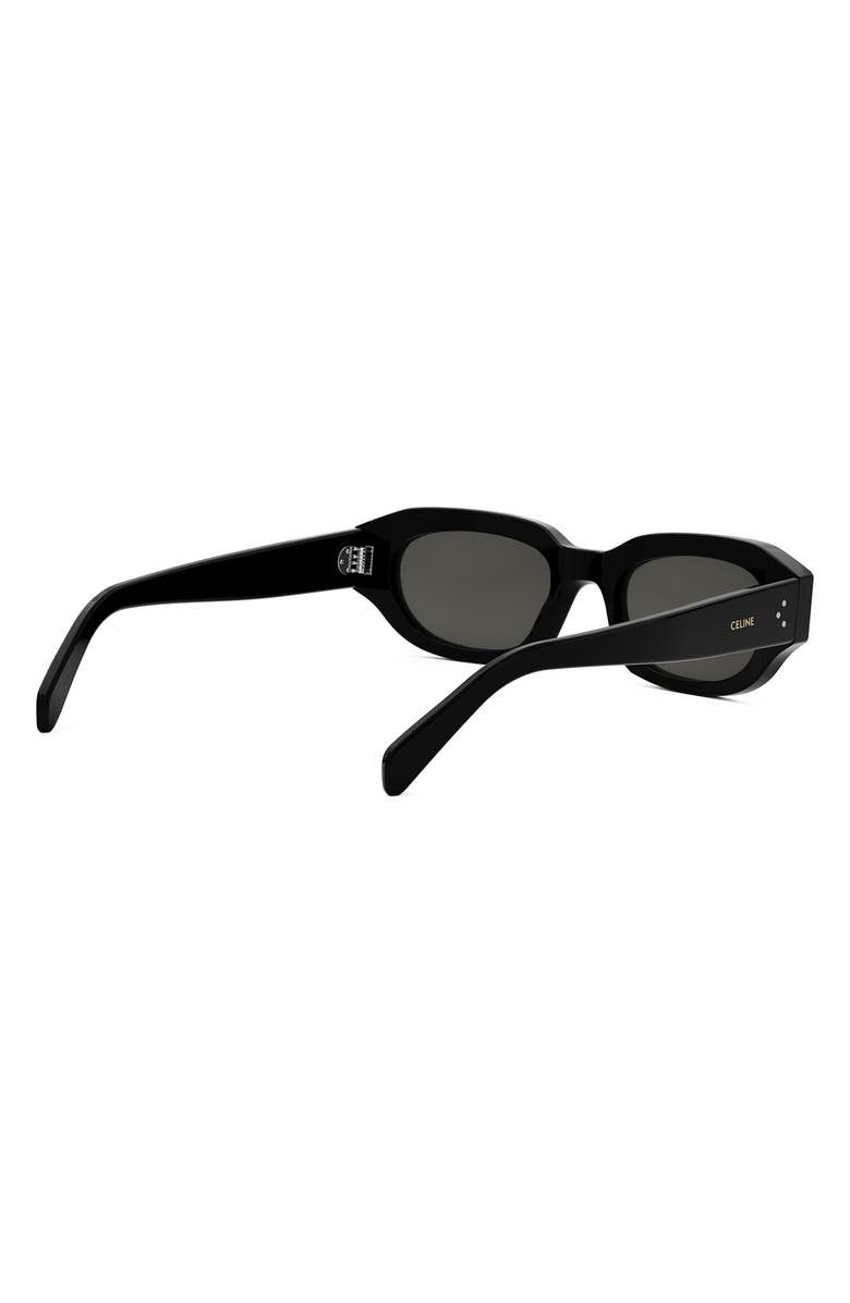 CELINE Bold 3 Dots 54mm Geometric Sunglasses, Alternate, color, Shiny Black / Smoke