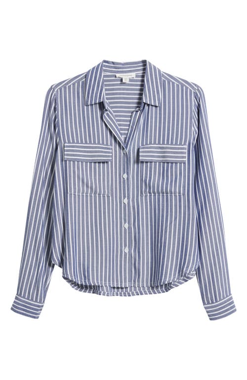 BEACHLUNCHLOUNGE BEACHLUNCHLOUNGE FALLON CROP BUTTON-UP SHIRT
